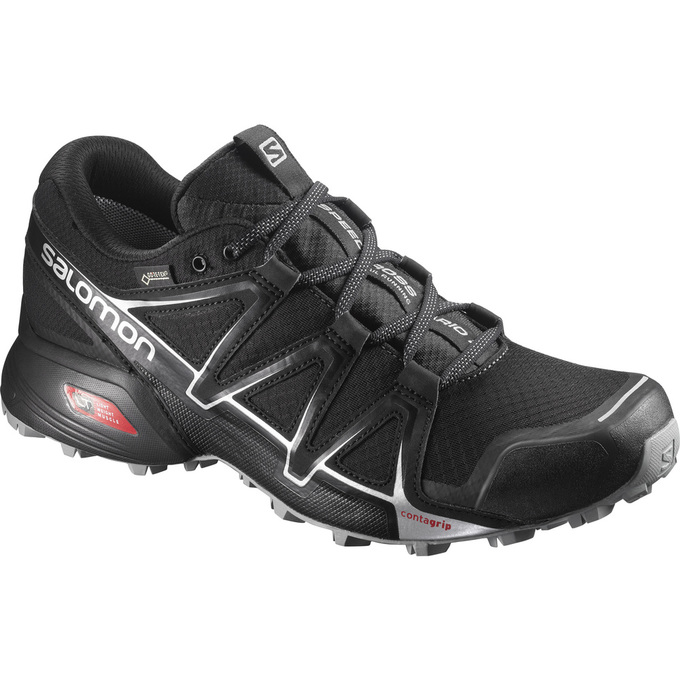 Salomon Israel SPEEDCROSS VARIO 2 GTX® - Mens Trail Running Shoes - Black (OXEY-74581)